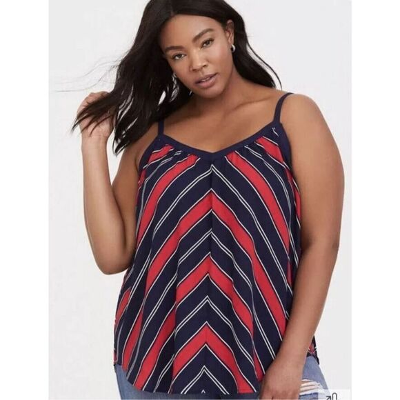Torrid Size 2X Sophie Chevron Georgette Swing Cami top - Picture 1 of 8